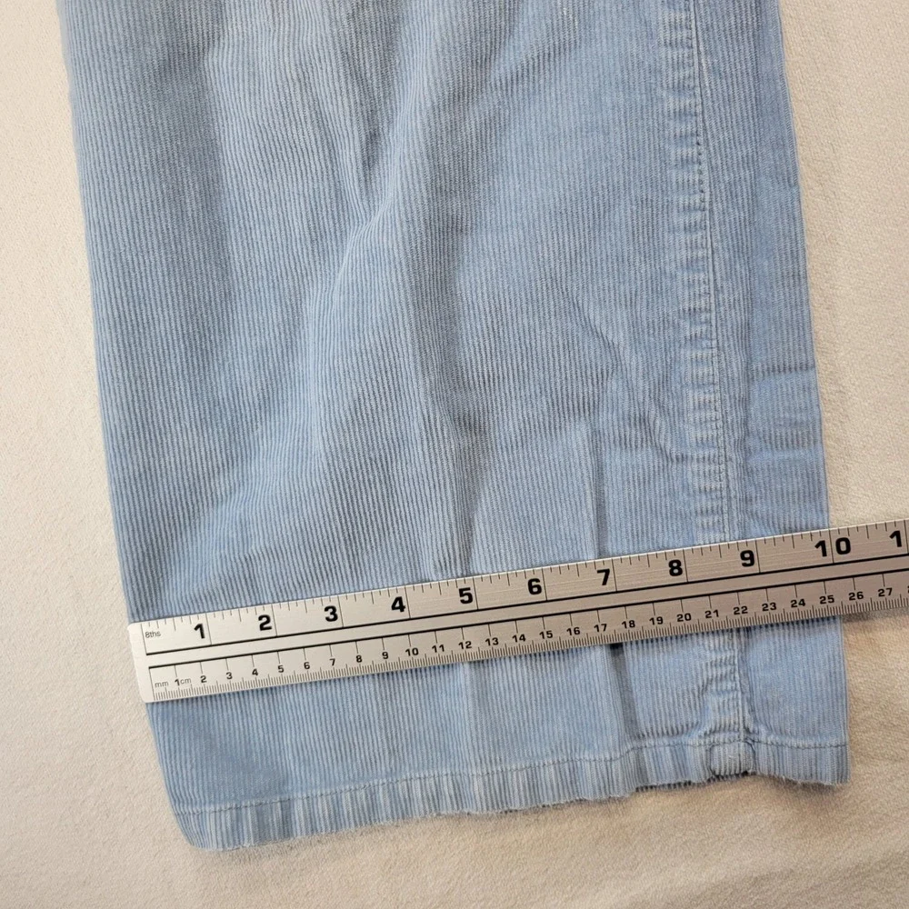 Lucky Brand Corduroy Pants Mens 36 Blue Casual Straight Leg Button Fly